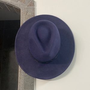 Navy Wool Sun Hat